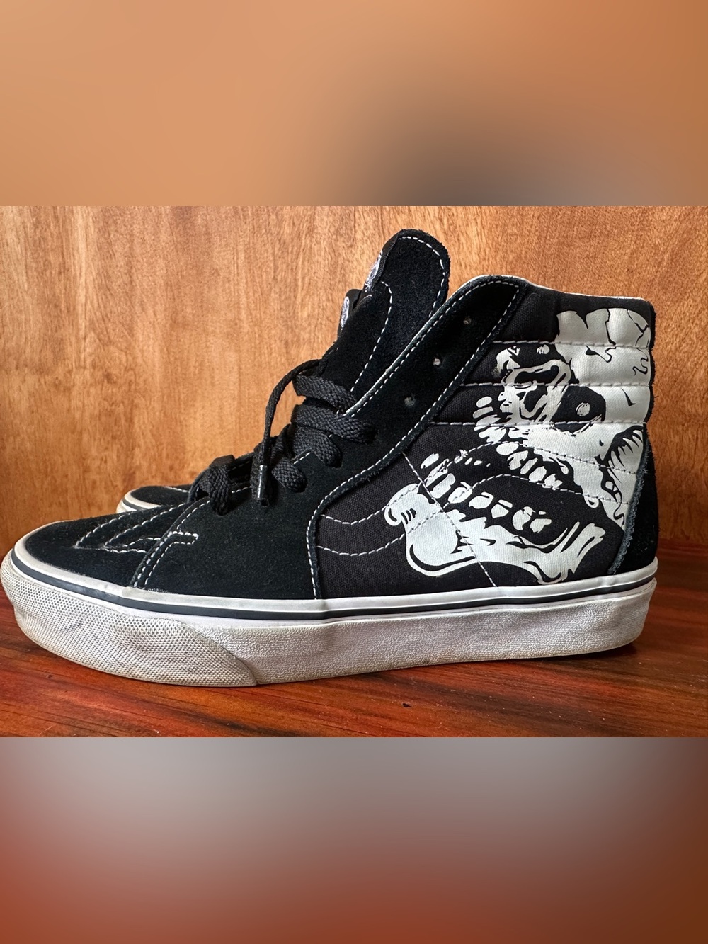 Vans Sk8-hi High-Top Sneakers with Glow in the Dark Skull